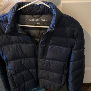 Michael Kors Dark Blue Puffer Jacket